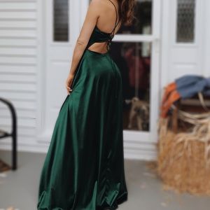 Emerald green dress